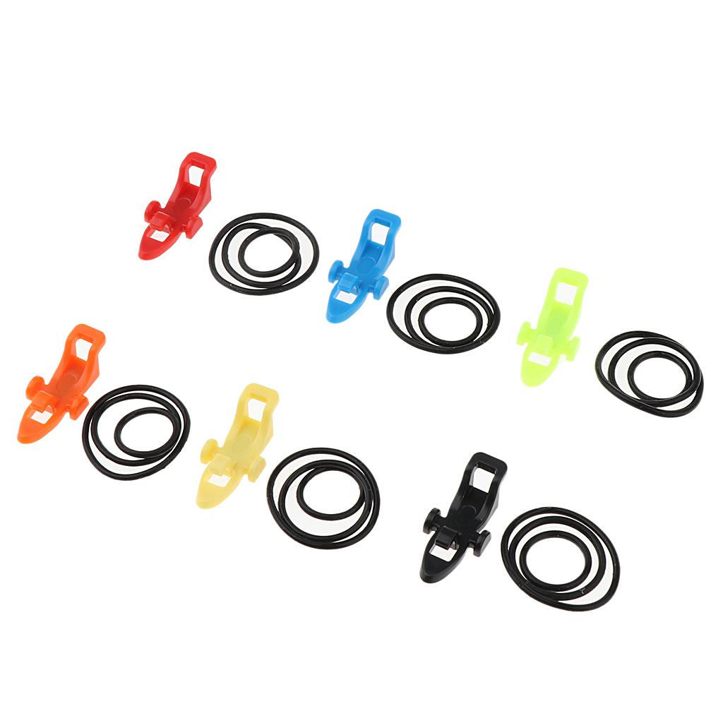6pcs Fishing Rod Pole Hook Keeper Spoon Lure Bait Holder Tackle Accessories