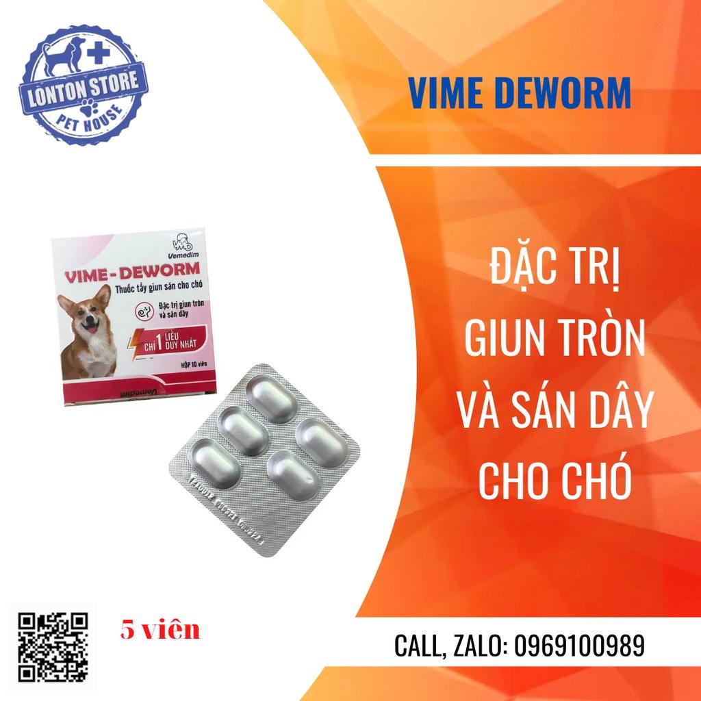 Vime Deworm - Viên diệt và phòng giun sán cho chó, 10 viên/Hộp