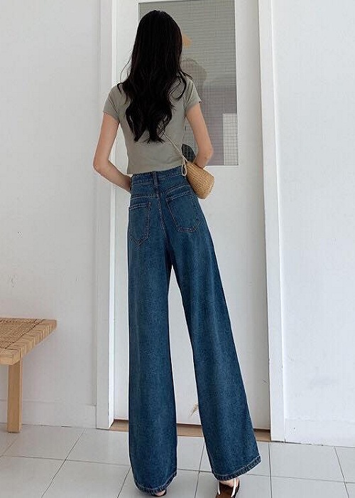 Quần Jeans Nữ, Quần Bò Nữ Ống Rộng Dài JNT020