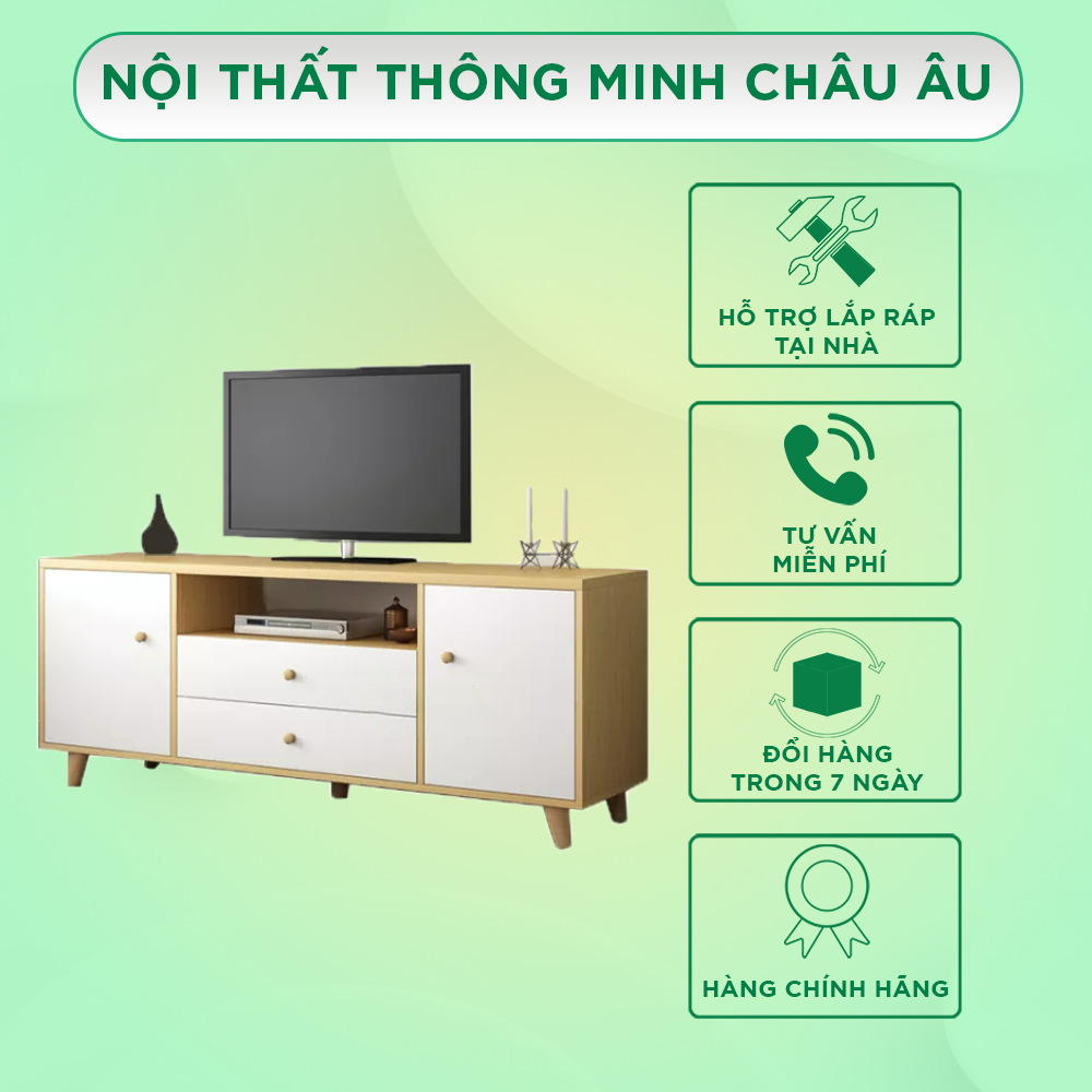 Kệ tivi phòng khách để sàn IGA - GP142, phong cách hiện đại đa năng có kệ tủ rộng rãi