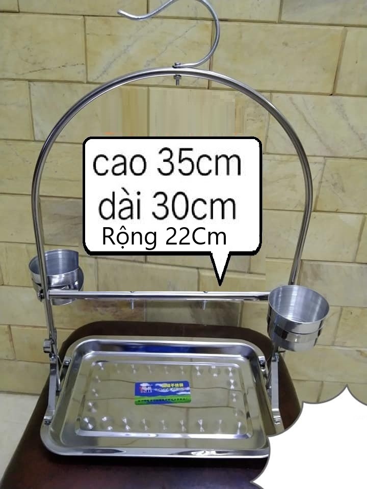 1 BỘ GỒM CẦU ĐỨNG VÀ 1 XÍCH CHỐNG XOẮN CHO VẸT (CÓ 2 LOẠI)