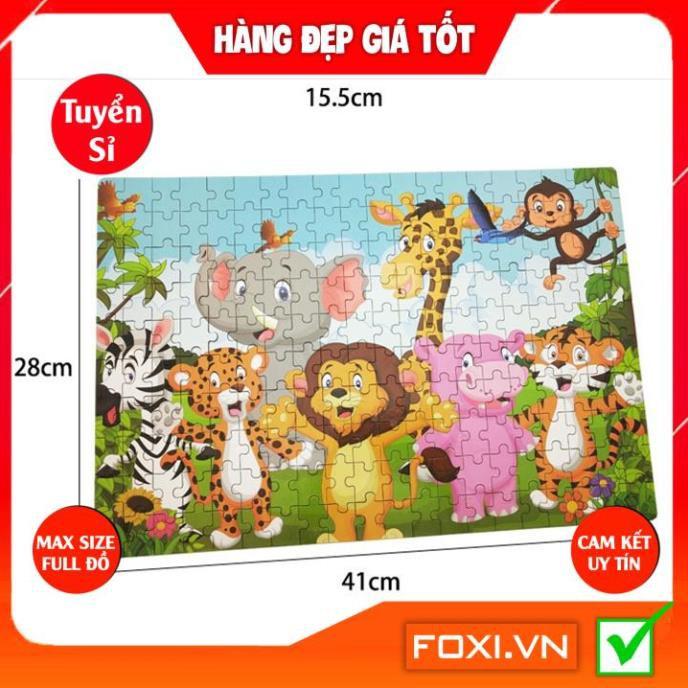 Tranh xếp hình-ghép hình 200 miếng gỗ Foxi puzzle nhiều chủ đề-Đồ chơi cho trẻ-phát triển trí tuệ