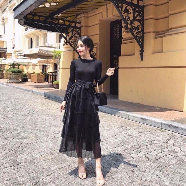 Chân váy 5 tầng hàng đẹp, chân váy tầng
