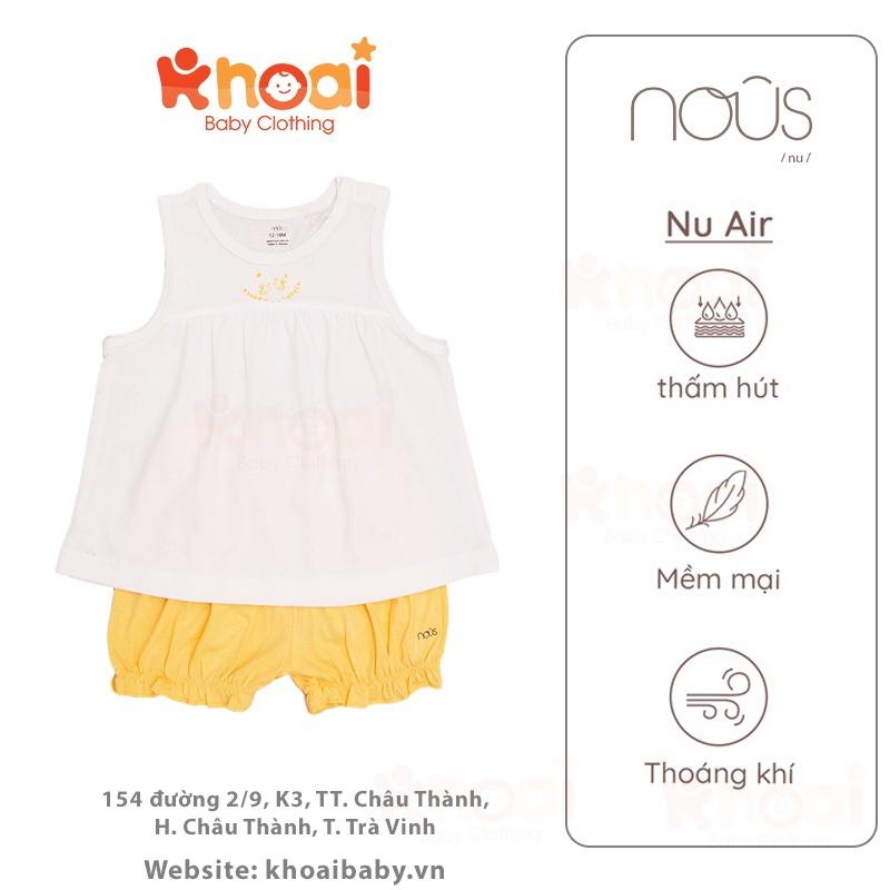 Bộ ba lỗ Nous trắng vàng hình con ong - Chất liệu Nu Air 95% cotton thiên nhiên