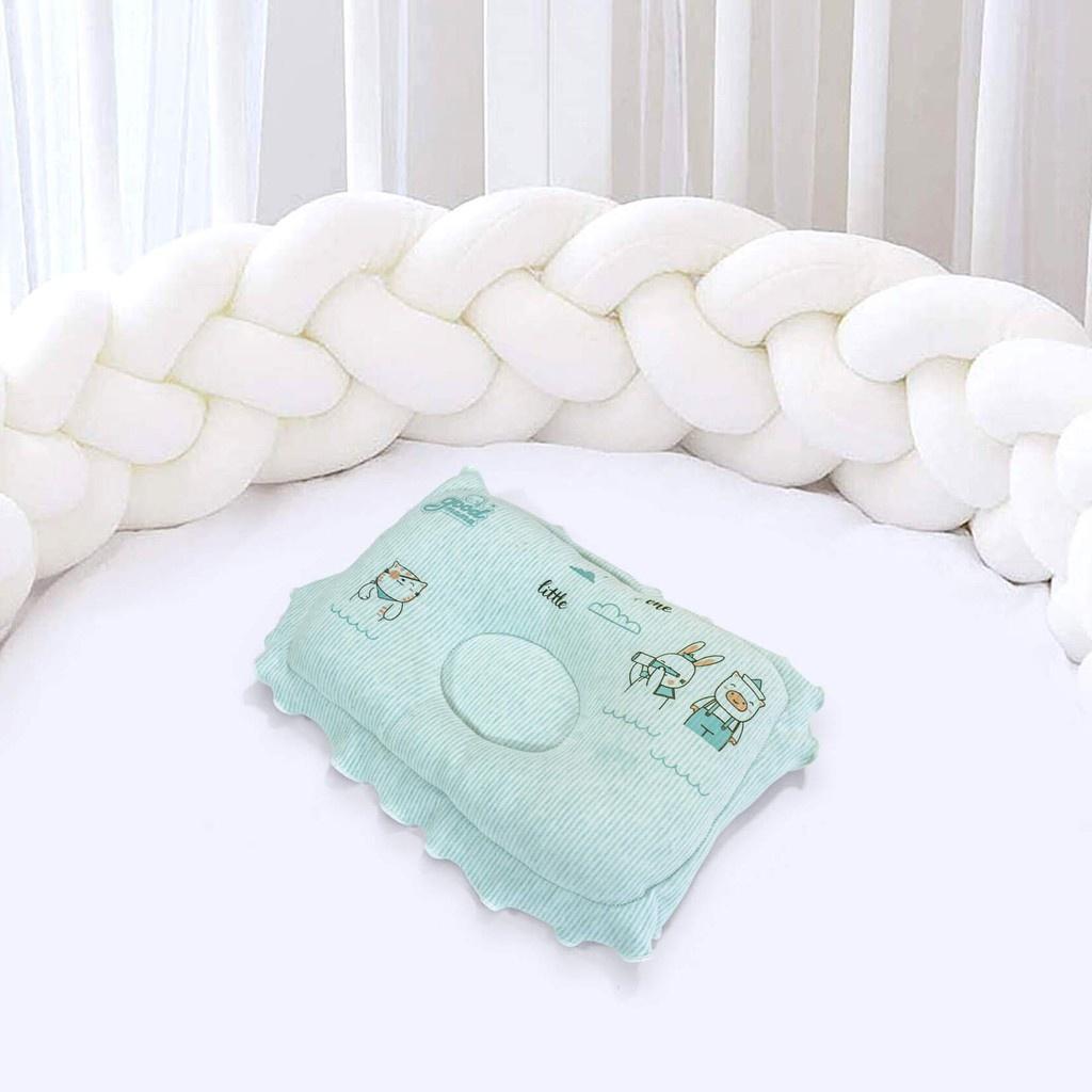 Gối Lõm Cho Trẻ Sơ Sinh Good mama 100% Cotton mềm mại, thoáng mát