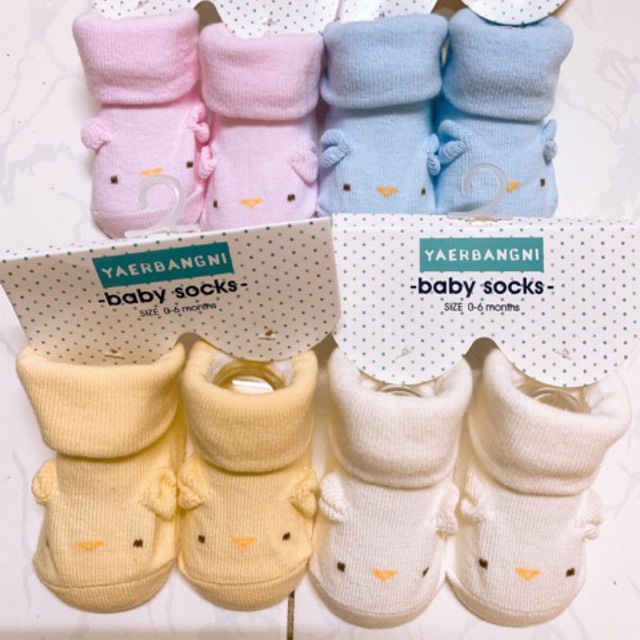 Set 2 đôi tất sơ sinh baby sock cao cấp cho bé từ 0-12 tháng cam kết hàng đẹp