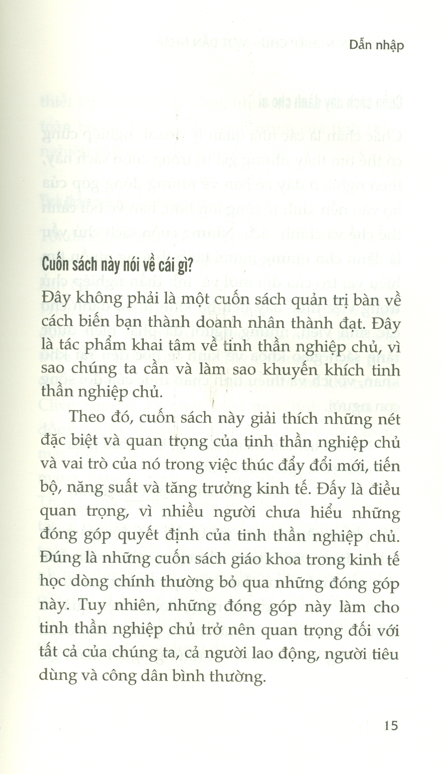 Tinh Thần Nghiệp Chủ - Một Dẫn Nhập - Eamonn Butler - Phạm Nguyên Trường dịch - (bìa mềm)