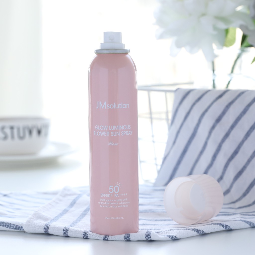 Chống nắng ngừa lão hóa bảo vệ da JMsolution Glow Luminous Flower Sun Spray 180ml