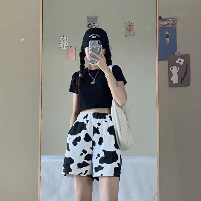 Quần đùi bò sữa đáng yêu hot trend unisex