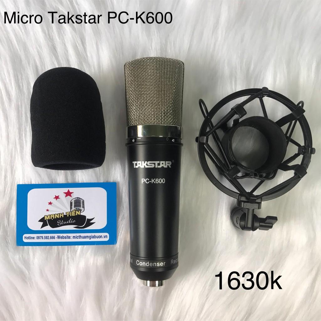 Micro Takstar K600 + nguồn 48v + canon 2m +xlr 3.5