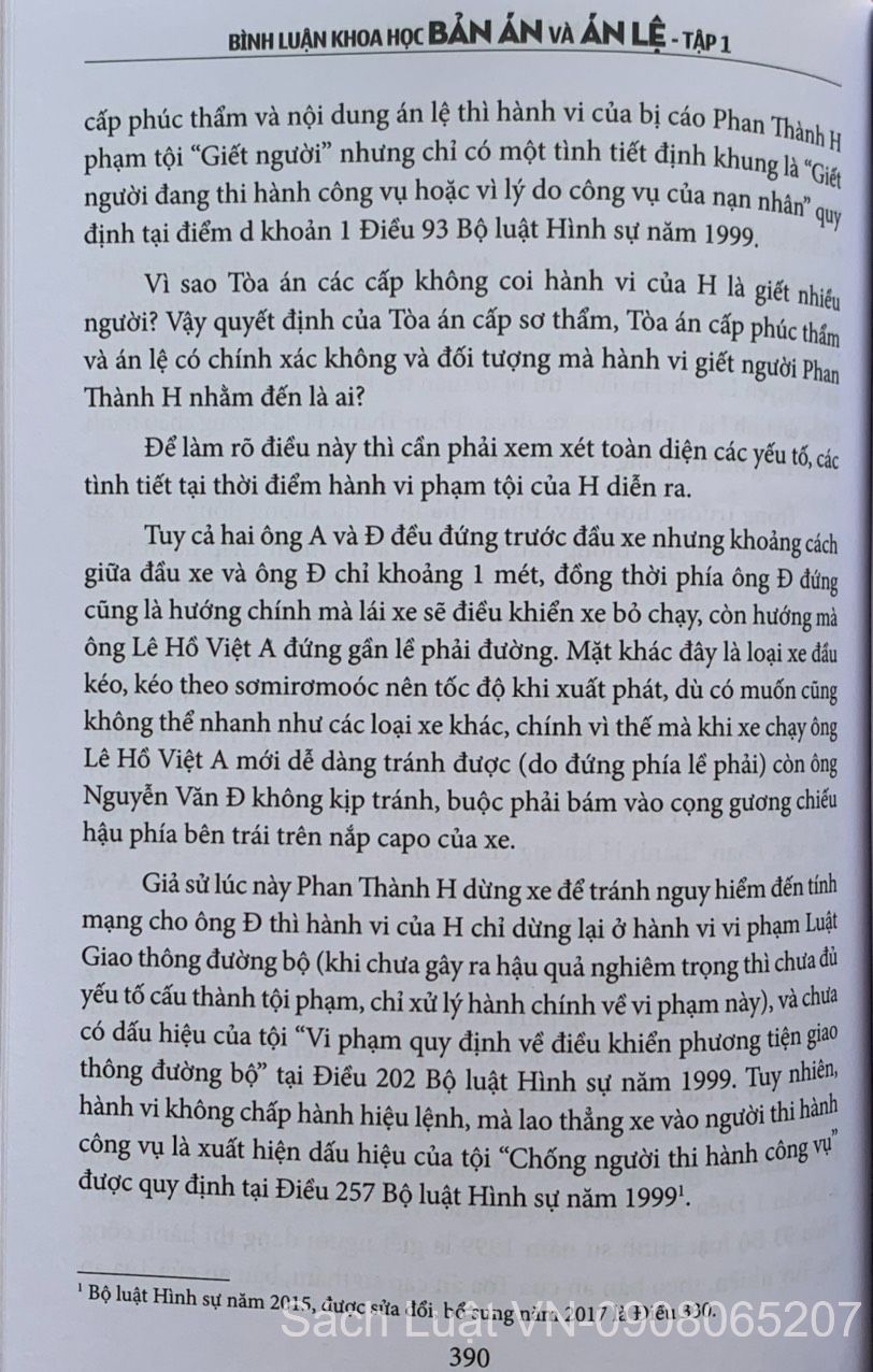 Bình luận khoa học bản án và án lệ - tập 1