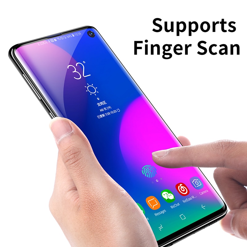 Bộ 2 Miếng dán màn hình Silicon cho Samsung Galaxy S10 mỏng 0.15mm Hiêụ Baseus Soft Screen cảm ứng vân tay mượt chống chói bảo vệ mắt - Hàng nhập khẩu