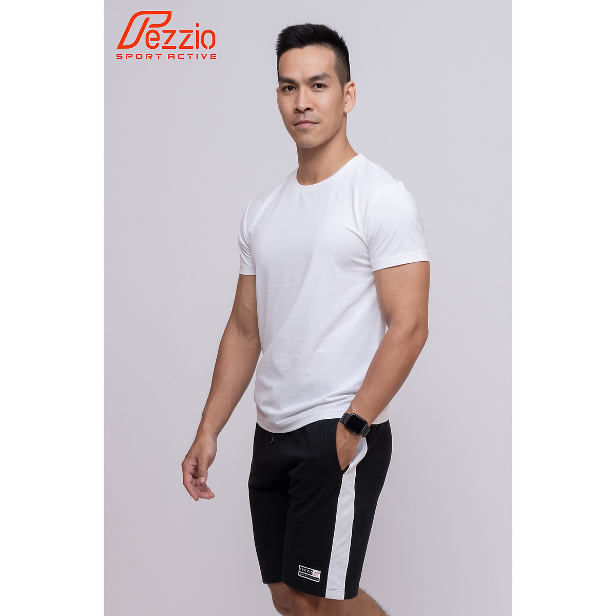 Áo thun t - shirt nam kiểu dáng ngắn tay ôm body trẻ trung chất cotton mềm mát thương hiệu Fezzio