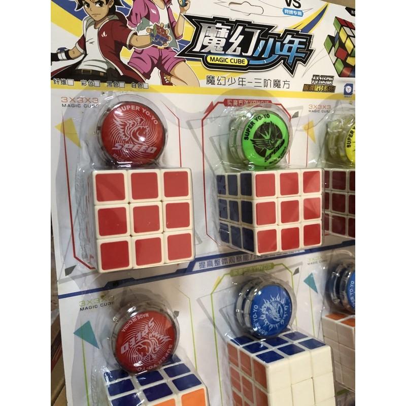 sỉ vỉ 9 bộ rubik mẹ con kèm yoyo