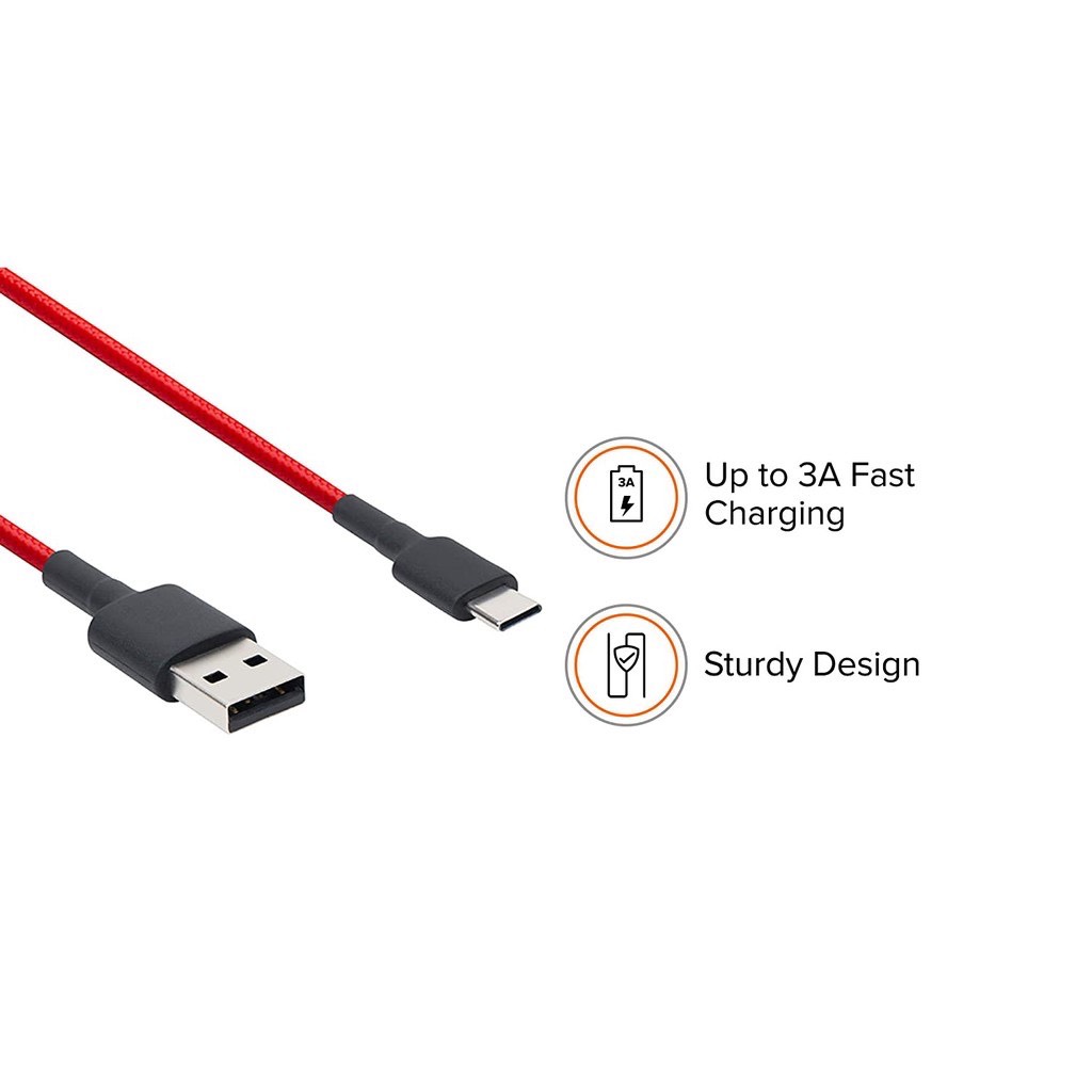 Cáp USB Type-C Xiaomi / Mi Type-C Braided Cable - Hàng Nhập Khẩu