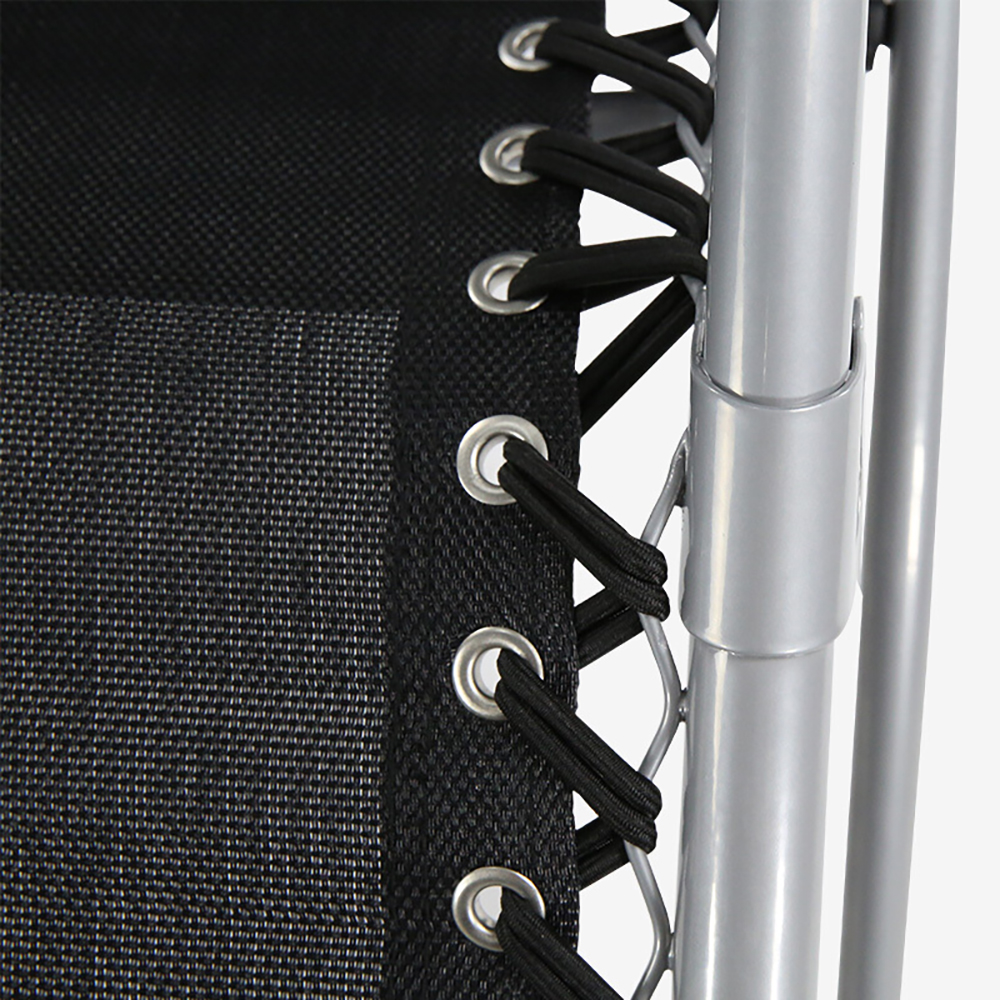 Ghế xếp thư giãn cao cấp SUMIKA 179 - Khóa bằng kim loại, vải lưới Textilene thoáng khí, tải trọng 300kg, có khay đựng ly, dụng cụ tiện lợi, khung ghế bằng thép không gỉ, đế chống trượt