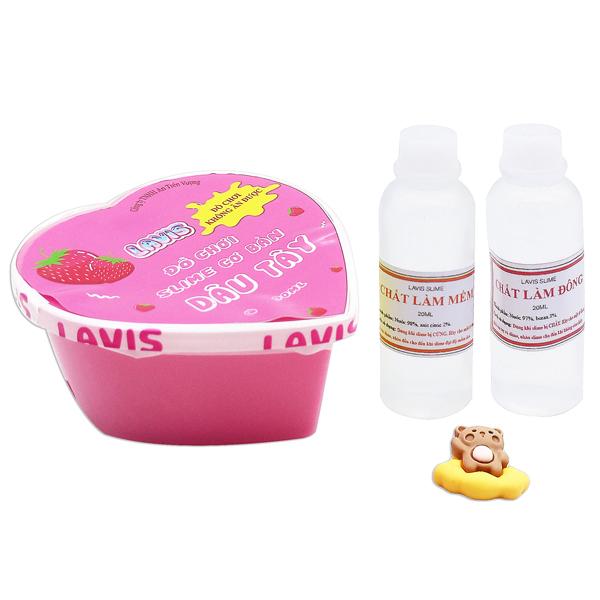 Đồ Chơi Slime Cơ Bản Lavis: Dâu Tây - 90 ml