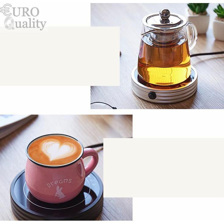 Đế Hâm Nóng Thức Uống Văn Phòng Tặng Kèm Ly Sứ Cao Cấp Euro Quality