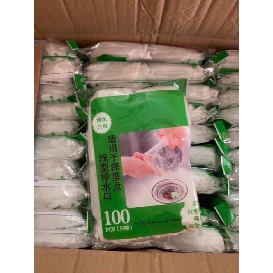Combo 100 Túi Lọc Rác Bồn Rửa Chén Bát Tiện Lợi