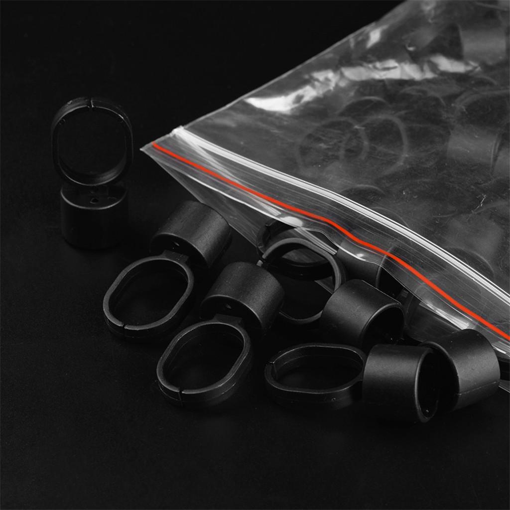 50pcs Disposable Tattoo Ink Cups Pigments Holder Rings with Sponge Black