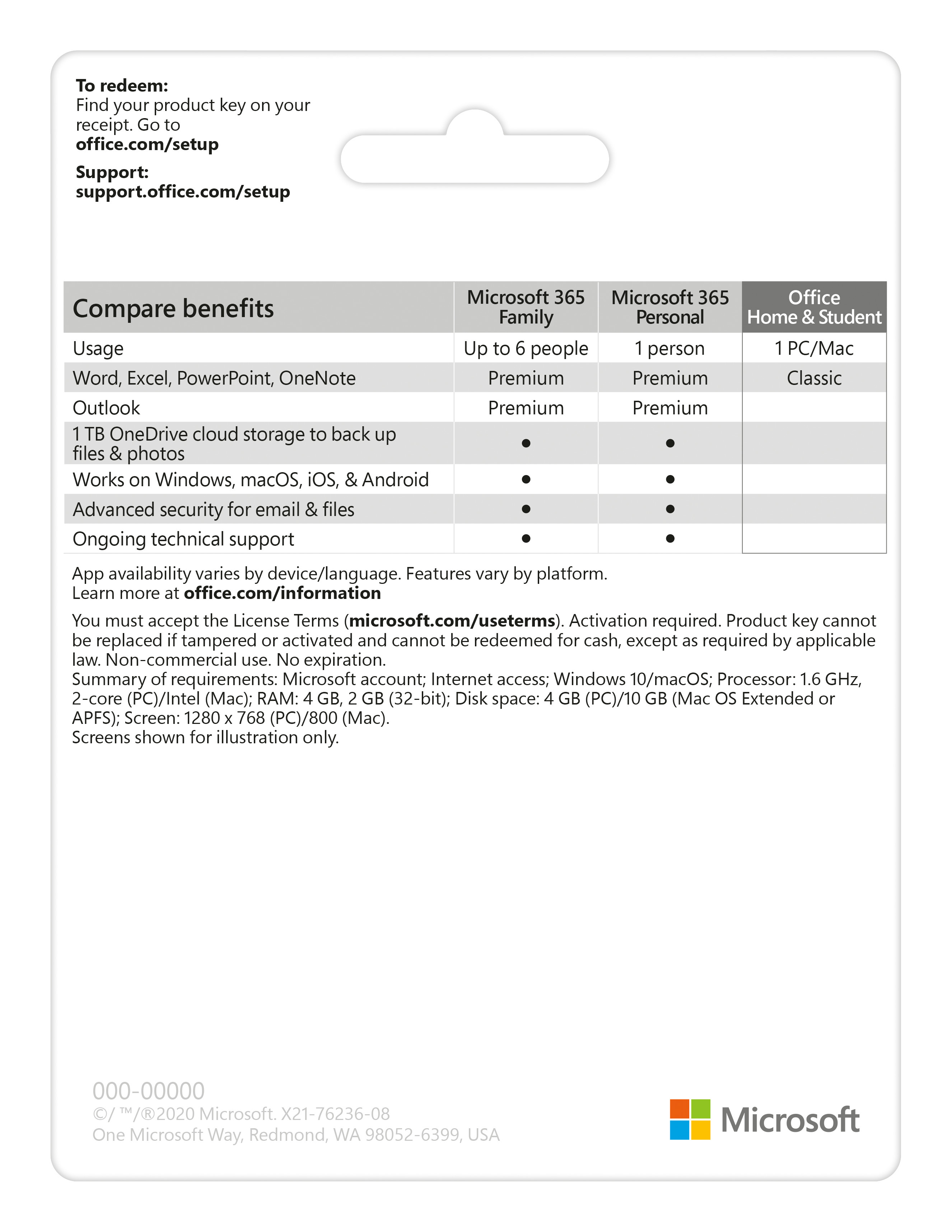 Phần mềm ứng dụng Office Home and Student 2021 English APAC EM Medialess - Hàng Chính Hãng