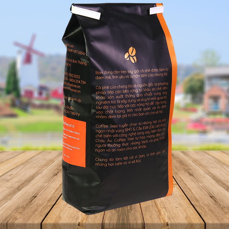 Cà phê hạt Robusta nguyên chất 100% 1kg - Coffee Tree thơm ngon, đậm đà
