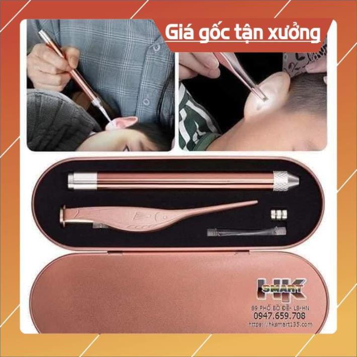 Dụng sụ soi tai và vệ sinh tai có đèn sáng, soi tai có đèn, bộ soi tai có hộp sịn có đèn