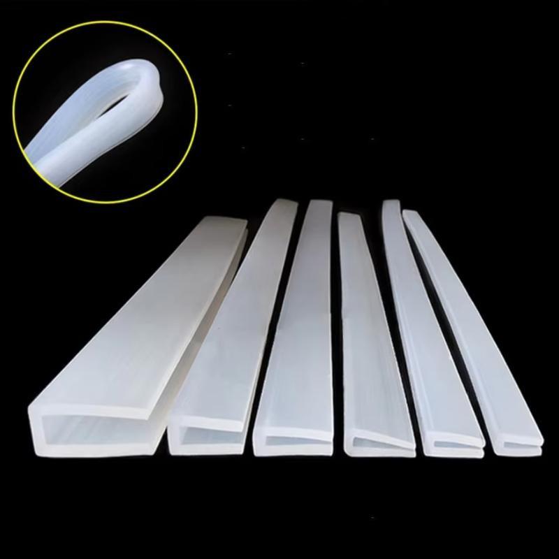 Gioăng dây ron Silicone hình chữ U – V bảo vệ cạnh nẹp bo bọc cạnh bàn, cửa, tấm thép, kính và cạnh cơ khí