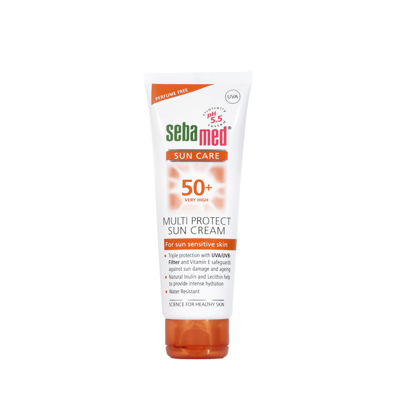 SEBAMED KEM CHỐNG NẮNG CHO DA NHẠY CẢM SUN CARE MULTI PROTECT SUN CREAM SPF50+ WITHOUT  PERFUME 10ML