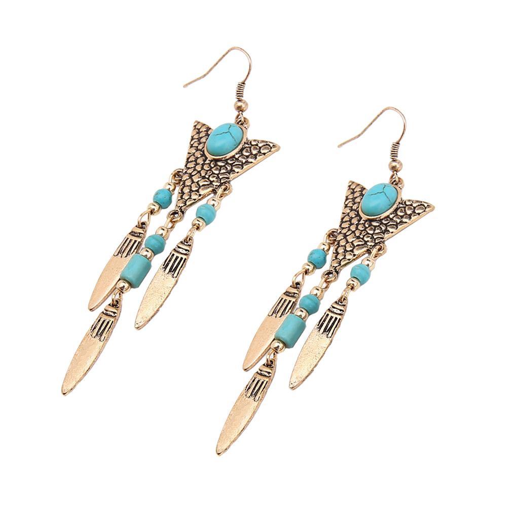 Vintage Charms Pendant Drop Earrings Women Dangle Earrings