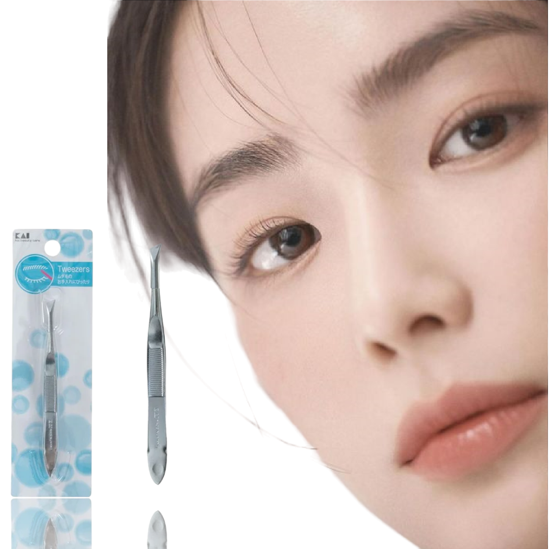 Nhíp Nhổ Lông Mày Bằng Thép Kai Tweezers HL0401 (Màu Xanh)