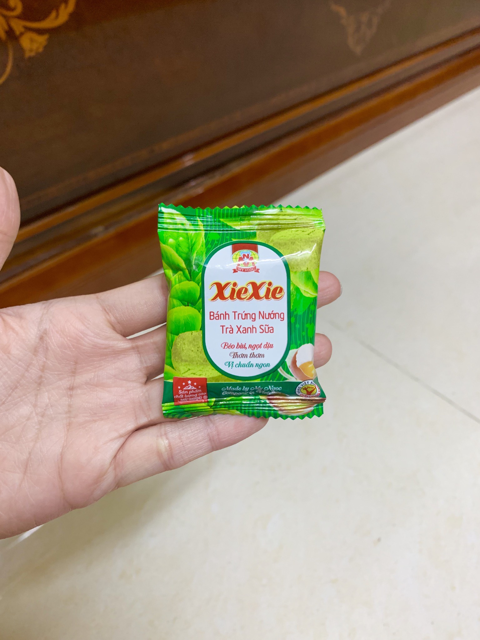 1 kg-1 Bánh trứng nướng XieXie hương TRÀ XANH sữa tươi MỸ NGỌC