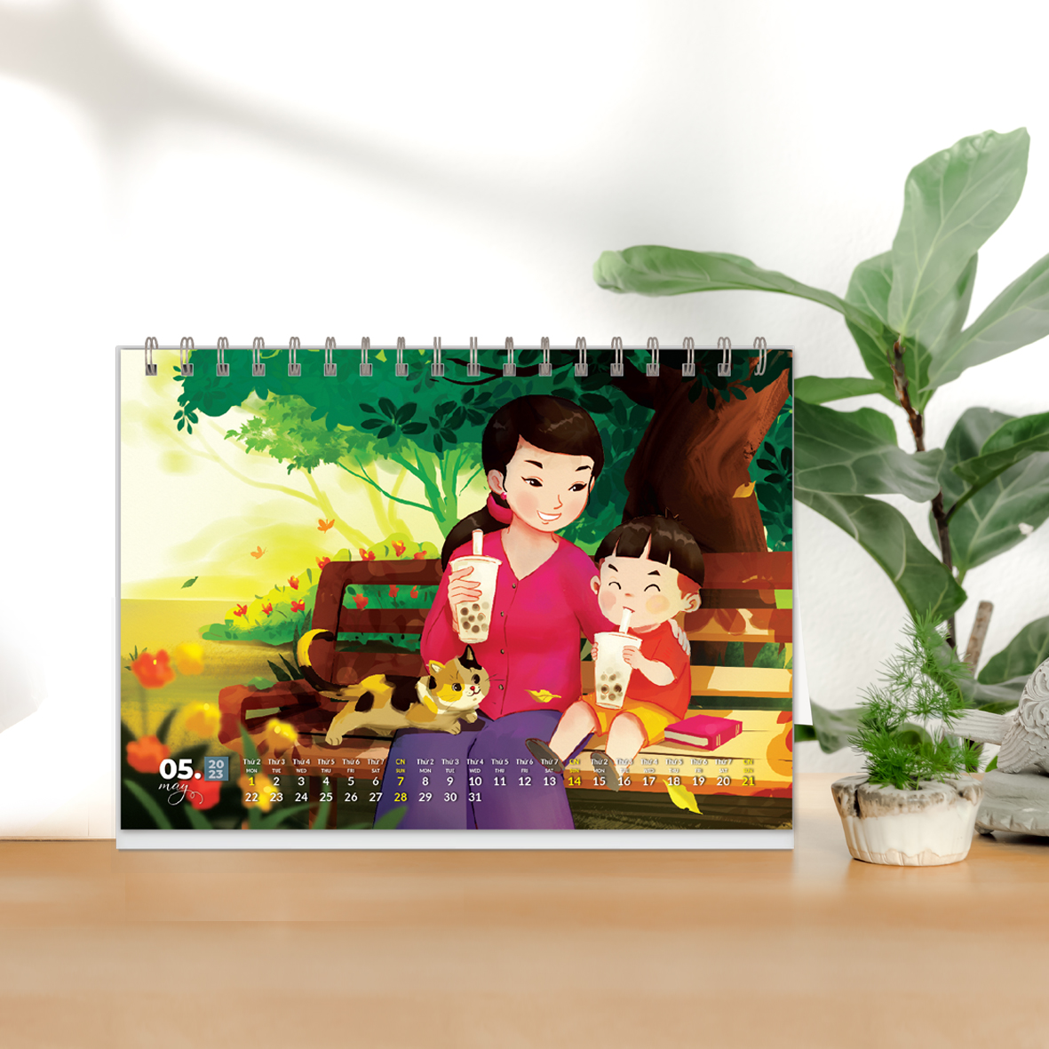 Combo 5 cuốn Lịch bàn 2023 - TUỔI THƠ + Quà tặng