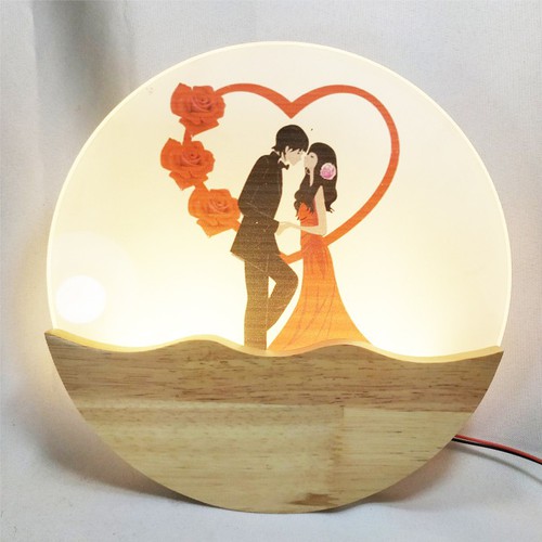 Đèn gắn tường LED phòng ngủ, phòng khách cầu thang hình trái tim LED VLDTTIM
