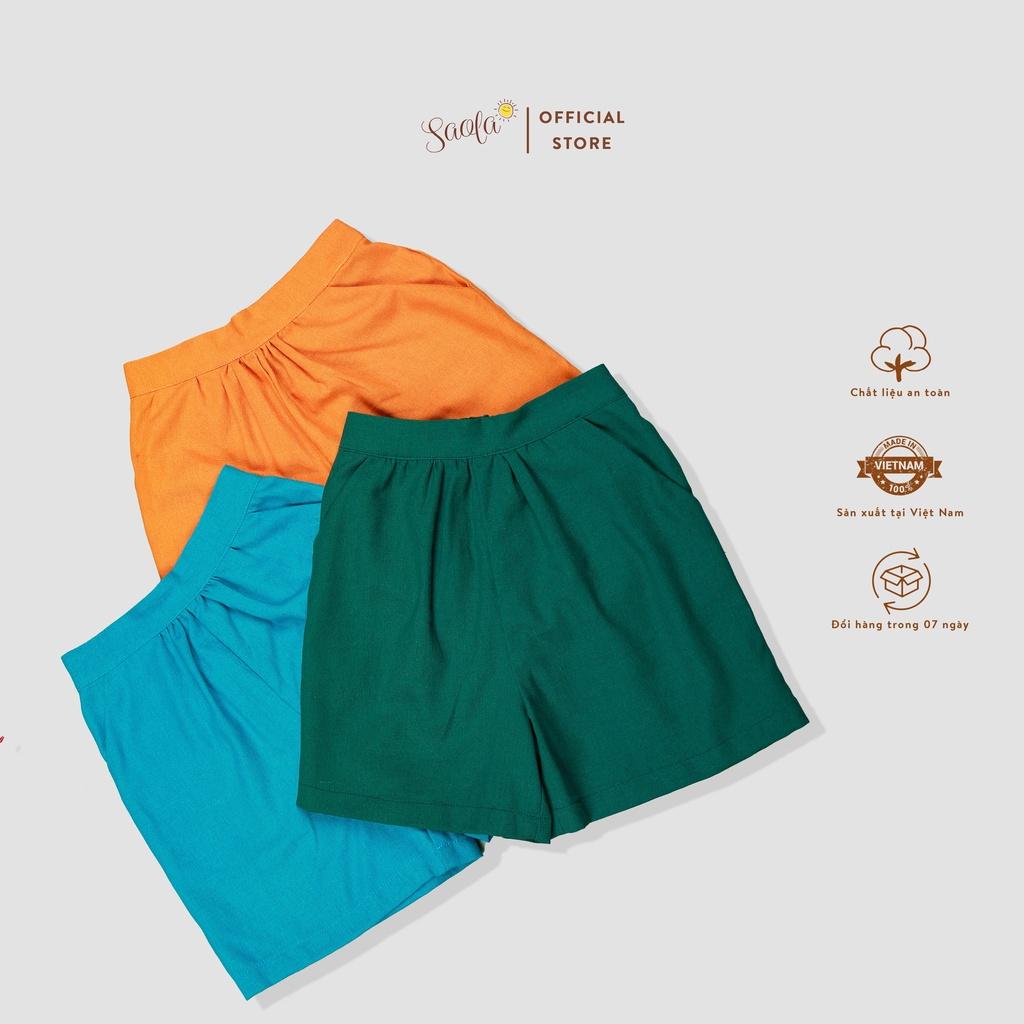 Quần Short Ống Suông Cạp Chun Phong Cách Hàn Quốc Cho Bé - SILAS PANTS - PAL003 &amp; PAL004 &amp; PAL005 - SAOLA KIDS CLOTHING