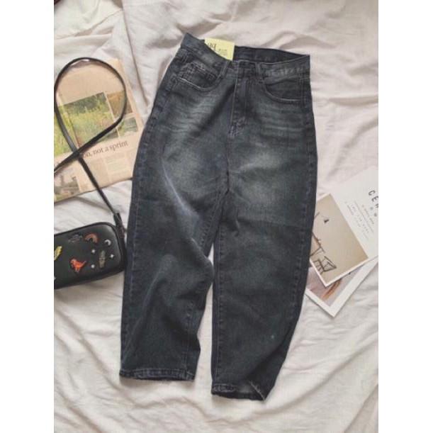 QUẦN BAGGY JEAN XÁM ĐEN