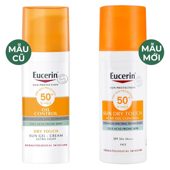 Kem Chống Nắng Kiểm Soát Nhờn cho Da Dầu Eucerin Sun Gel-Creme Oil Control Dry Touch SPF 50 (50 ml)