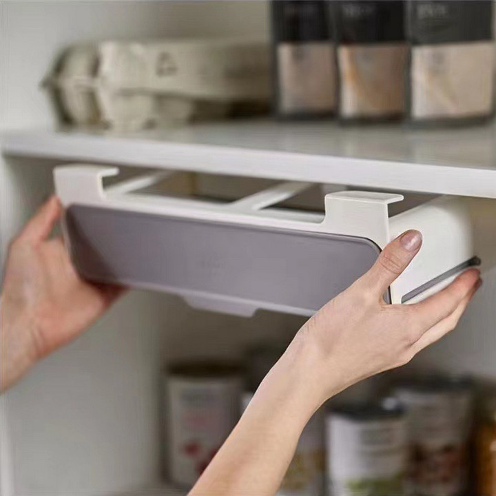 Bộ kệ đựng 6 lọ gia vị kéo trượt và gập tiện lợi