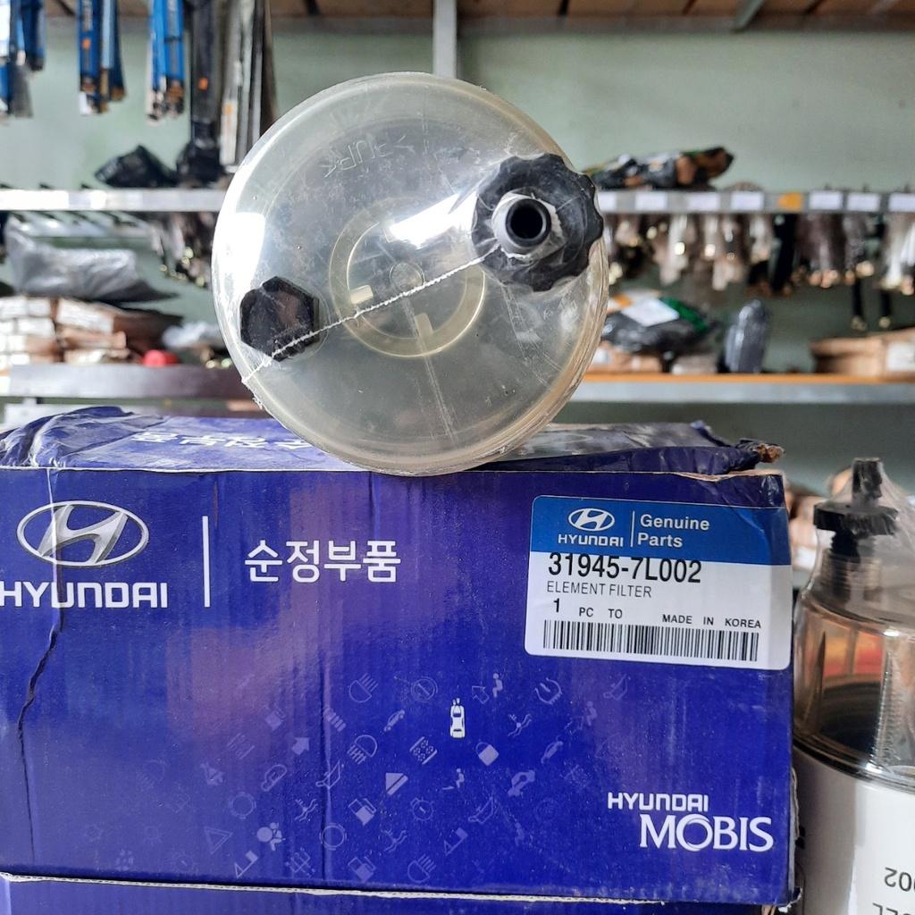 Lọc nhiên liệu (Lọc dầu) xe Hyundai 5 tấn, 8 tấn, Hyundai County điện, mã lọc 31945-7L002, hàng Hyundai Mobis xanh