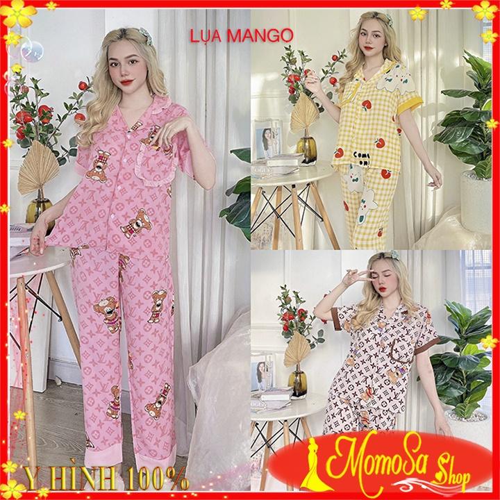 Đồ Bộ Pijama Nữ Mặc Nhà Lụa Mango Mềm Mịn MOMOSA Shop