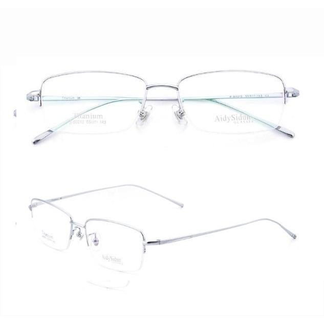 Gọng kính nửa viền hợp kim titanium mạ crom hàng cao cấp KT200 bảo hành 1-1 thời trang doanh nhân sơn tĩnh điện Nhật bản