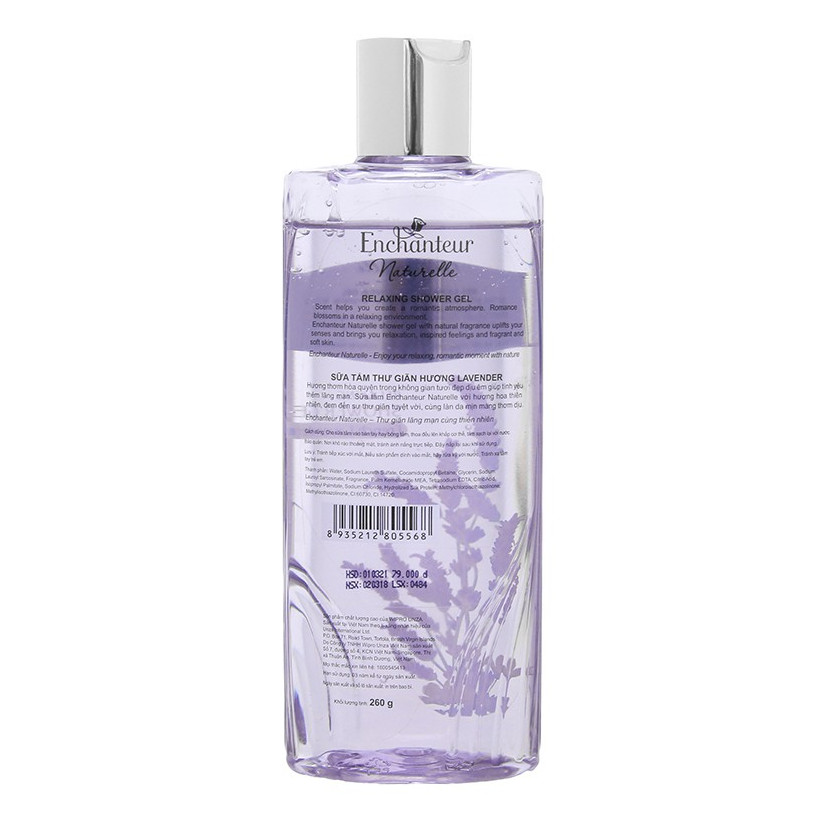 Sữa tắm Enchantuer Naturelle Lavender Relaxing Shower Gel 260gr