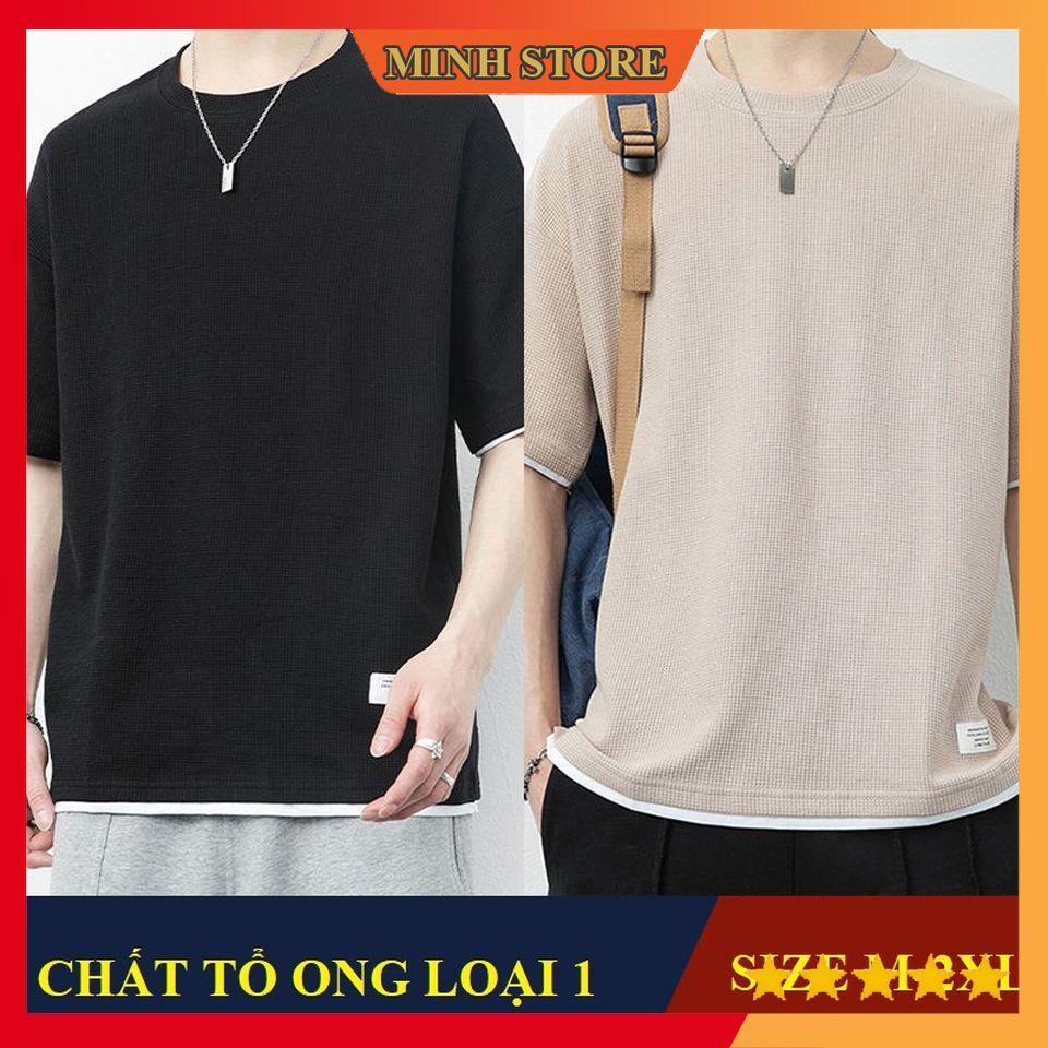 Áo POLO nam cotton ngắn tay Tổ Ong xuất xịn, Áo Thun nam Form rộng phong cách trẻ trung AT08 - MINHSTORE66