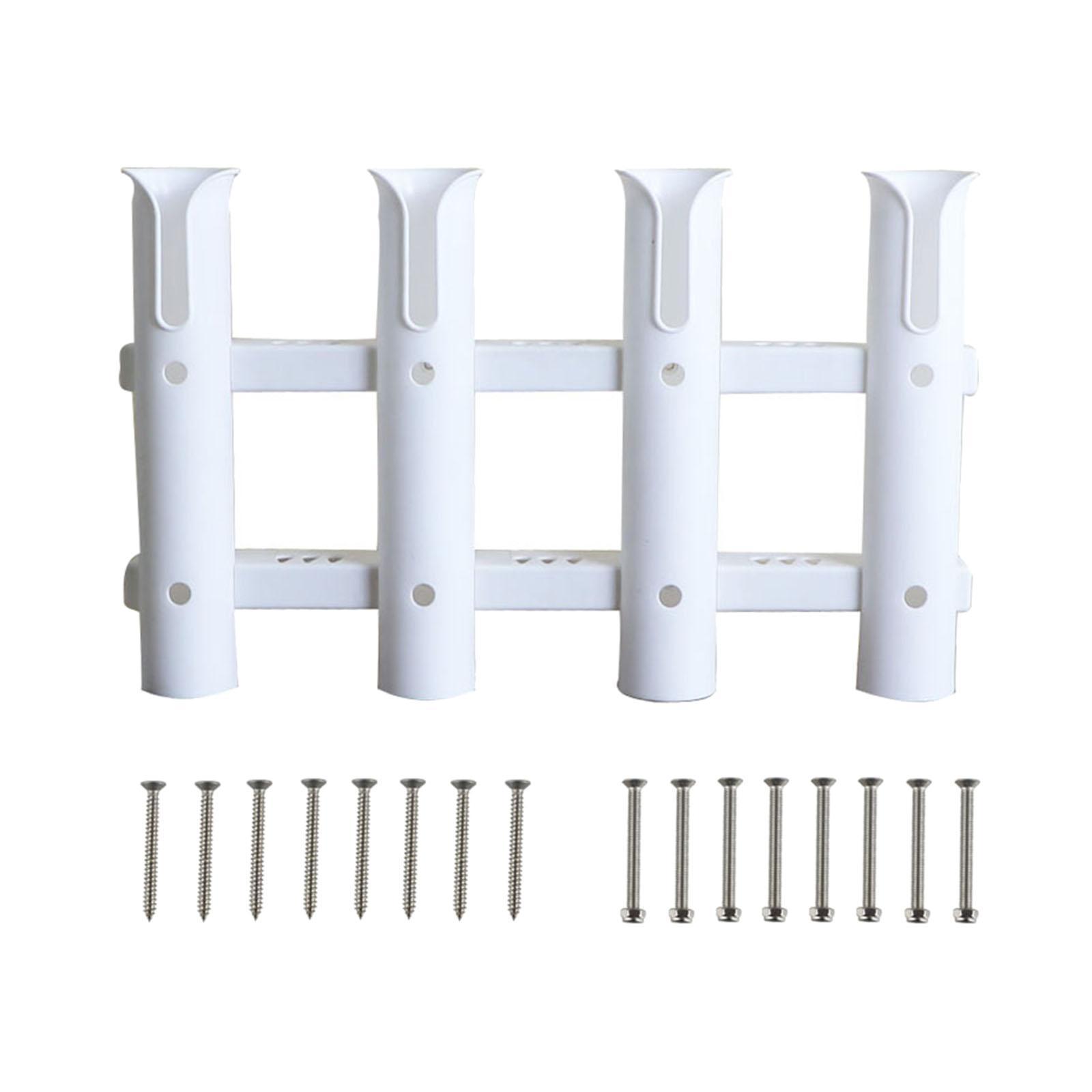 Fishing Rod Holder 4 Pole Bracket Tube for Boat Marine Side-Mount