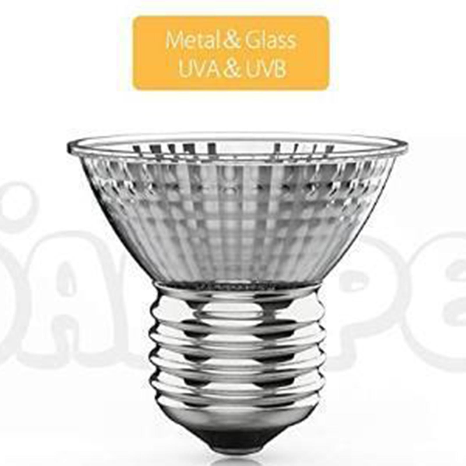 Reptile Lamp Fixture Holder Clamp with 25W UVA + UVB Sun Lamp Sunbathe Heat Bulb, Adjustable Stand & Socket, for Pet Habitat Heat Light Bulbs