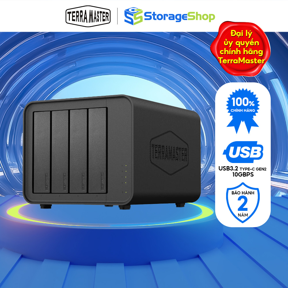 Thiết bị lưu trữ DAS TerraMaster D4-320 4-bay Hàng chính hãng