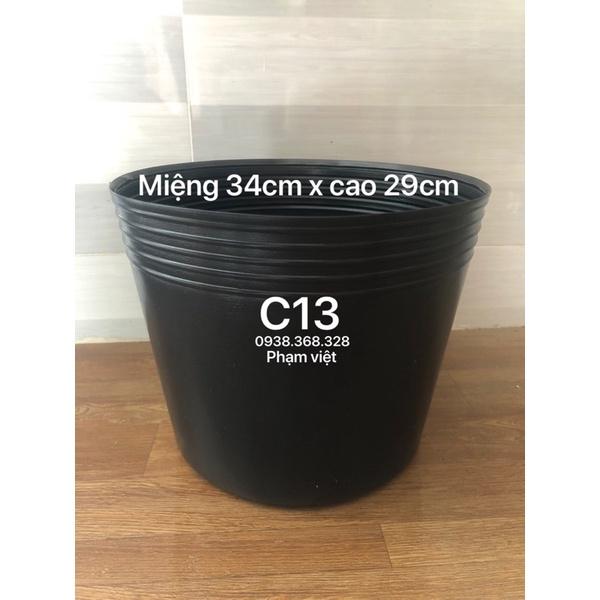 Chậu nhựa không đục lổ C13