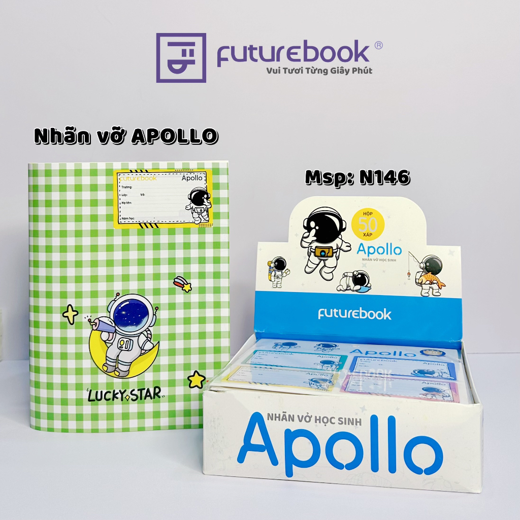 Nhãn Vở Học Sinh APOLLO. MSP: N146. Văn Phòng Phẩm Futurebook