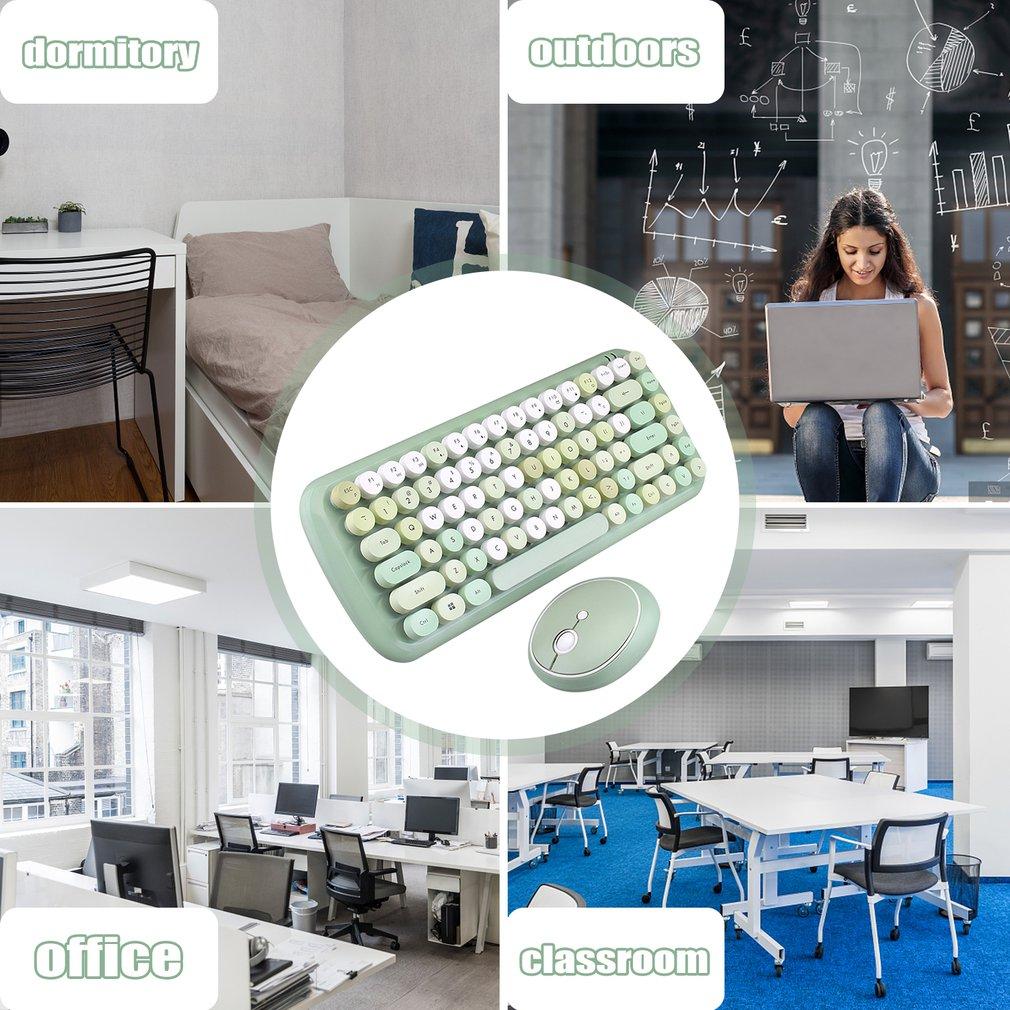 Dây MOFii Không Dây Bàn Phím Và Chuột Ergonomic Xách Tay Nhà Văn Phòng Sử Dụng USB Bàn Phím Chuột Quang Màu Hỗn Hợp Phiên Bản