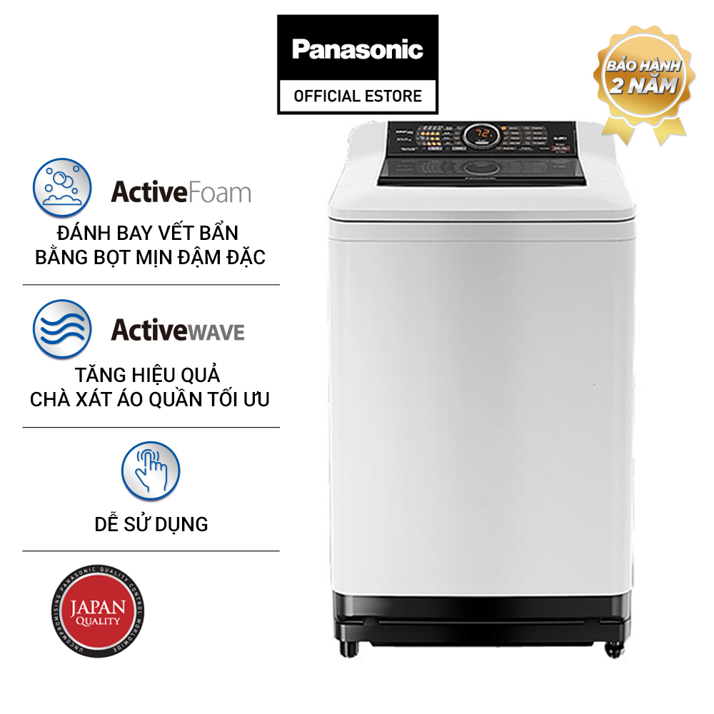 [Lắp đặt trong vòng 24h] Máy Giặt Cửa Trên Panasonic 10 Kg NA-F100A4HRV- Siêu Bọt Mịn Tách Bẩn - Hàng chính hãng